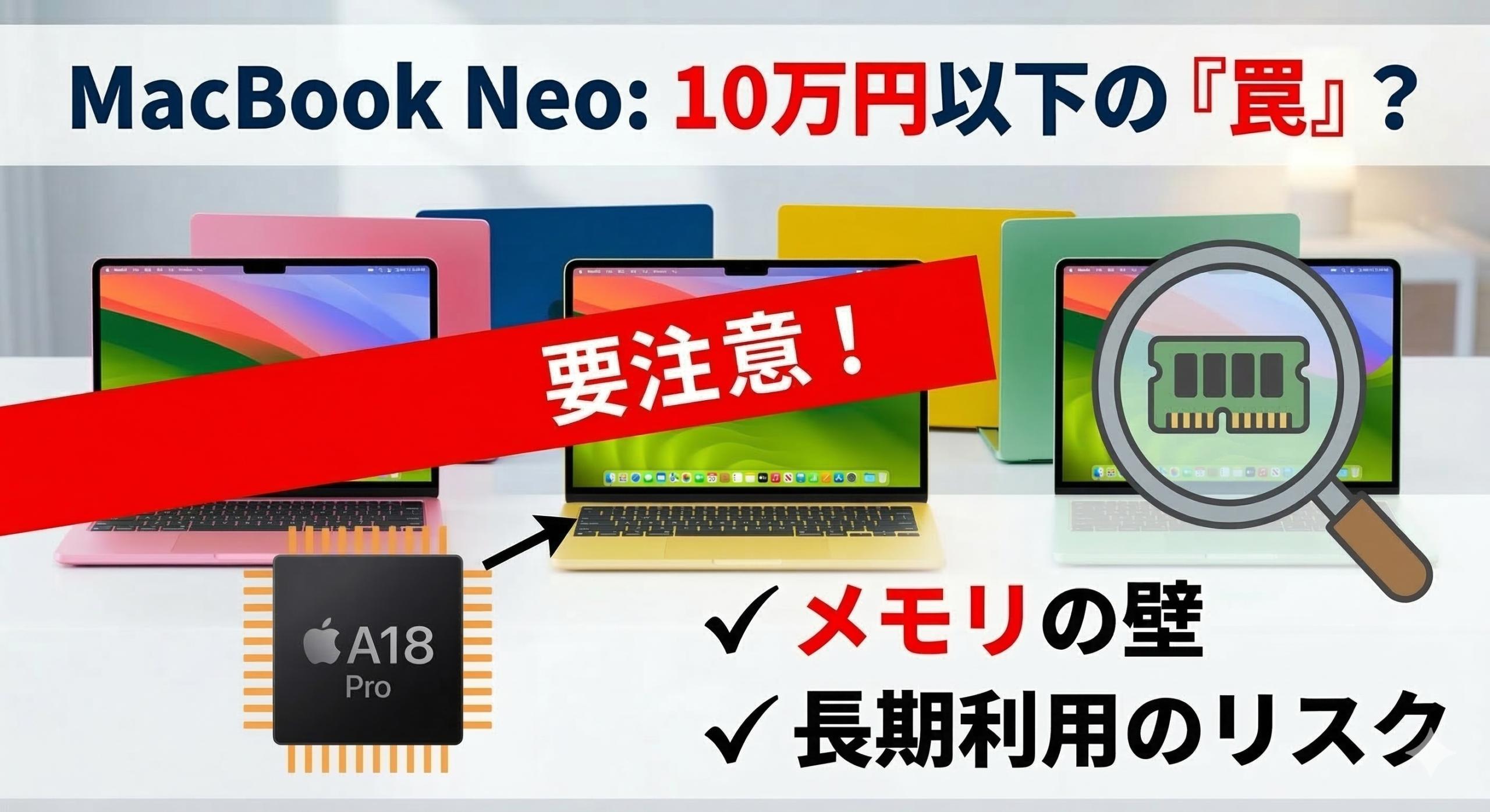 Macbook Neoの注意点
